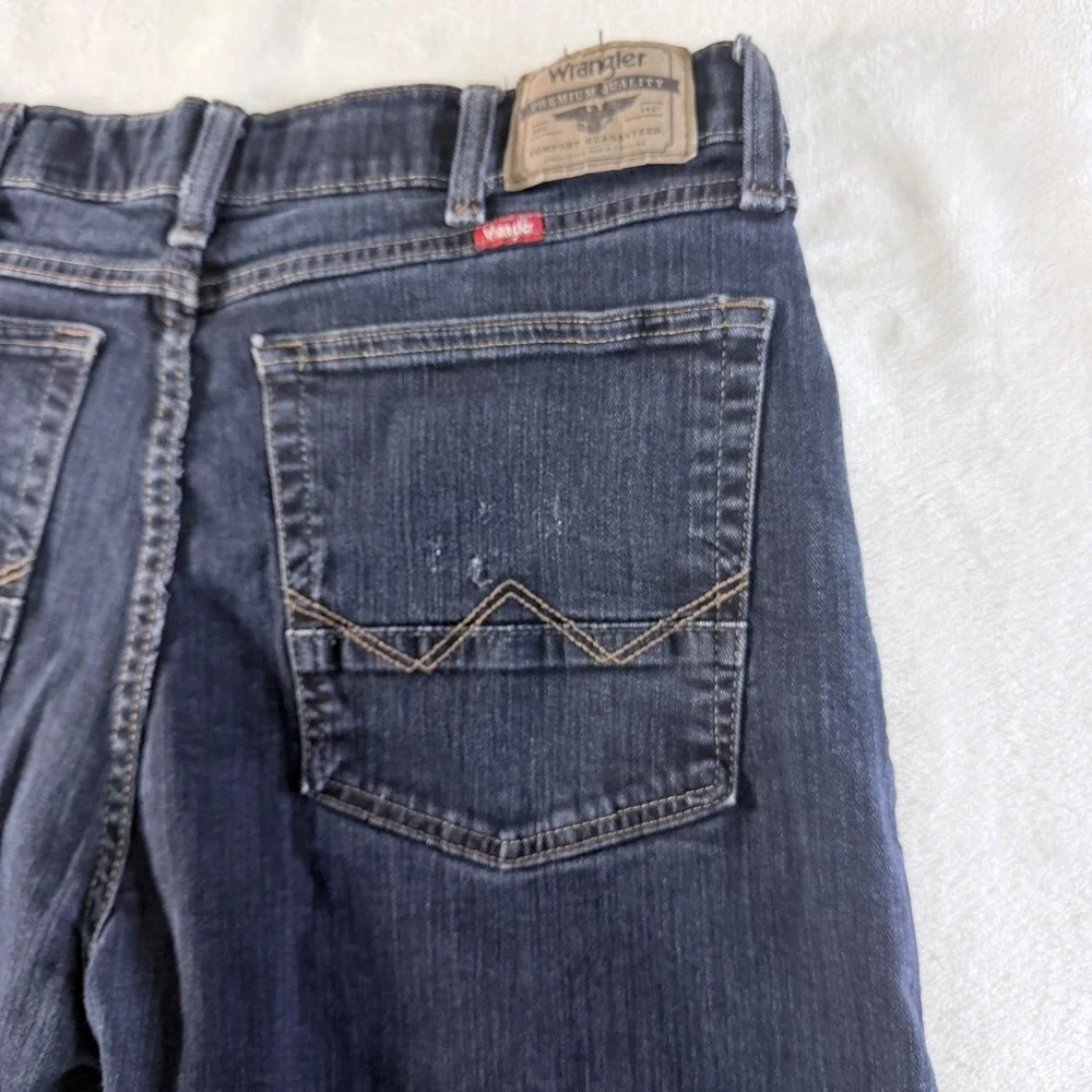 Wrangler Jeans Straight Fit Dark Wash‎ Blue Denim 5-Pocket 34X30